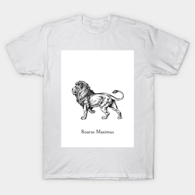 Roarus Maximus Lion Print T-Shirt by S0CalStudios